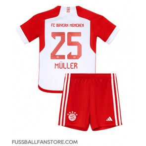 Bayern Munich Thomas Muller #25 Replik Heimtrikot Kinder 2023-24 Kurzarm (+ Kurze Hosen)